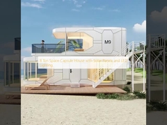 خانه کپسولی فضایی 8 تنی با پنل های خورشیدی و روشنایی LED