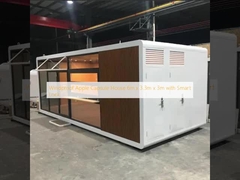 خانه کپسولی ضد باد سیب 6 متر در 3.3 متر در 3 متر با قفل هوشمند