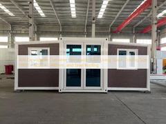 خانه کانتینری قابل گسترش 40 فوت با فضای زندگی 72 متر مربع، اندازه تاشو 11800 × 6220 × 2480 میلی متر و سقف فولادی