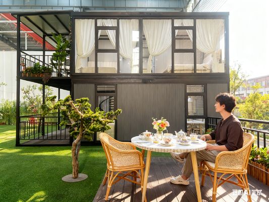 خرید خانه های پیش ساخته قابل تنظیم ضد آتش دو لایه قابل گسترش مقاومت در برابر دما و کف قابل تنظیم سفارشی online manufacture