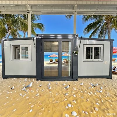 خرید Expandable double wing 20 Foot container house featuring 50mm/75mm Sandwich Panel and 2 KN/m2 Floor Permitted Loading تولید آنلاین