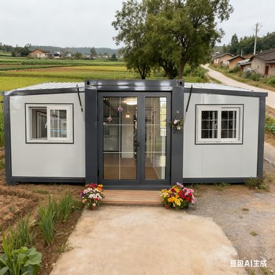 خرید 50-75 Mm EPS Sandwich Panel Wall And Roof Foldable 20ft Container with Galvanized Light Steel Frame Main Frame تولید آنلاین