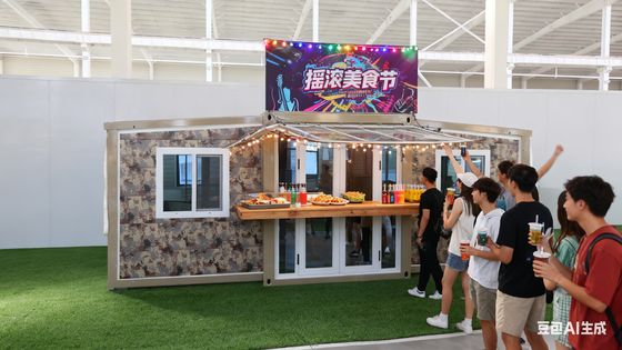 خرید کانتینر 20 فوتی تاشو با درب فولادی، دارای حمام با تفکیک خشک و تر و سیستم توزیع برق استاندارد تولید آنلاین