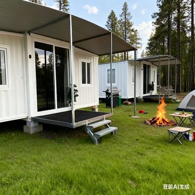 خرید Foldable Modular Homes with L2950*W2200*H2480 Folded Size and L2950*W6300*H2480 Expanded Size for 18.5 Square Meters Floor Area تولید آنلاین