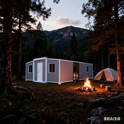 خرید 56 Square Meters Prefab Folding House with Fully Galvanized Side Frame and Quick Assembly Foldable Container House تولید آنلاین