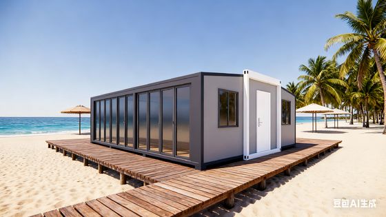 خرید 18.5 Square Meters Floor Area More Than 30 Years Lifespan Foldable Modular Homes with 75mm EPS Sandwich Panels تولید آنلاین
