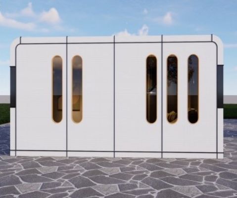 یک اتاق خواب خانه کپسول سیب کپسول ساخته شده 12KW سفارشی