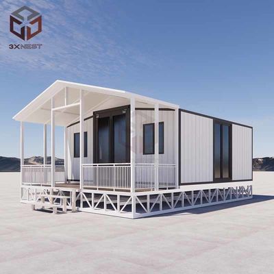 عایق بندی EPS قابل گسترش خانه کانتینر دو بال با درب فولادی