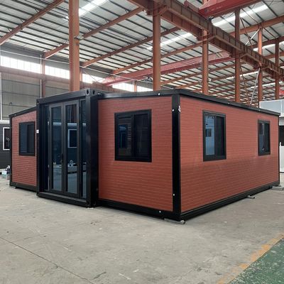 56 متر مربع سطح زمین 30FT خانه کانتینر قابل گسترش با EPS ساندویچ پانل دیوار