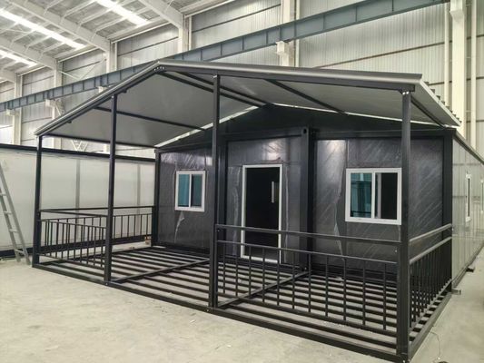 خانه کانتینری قابل گسترش 30FT با پنجره کشویی آلیومینیوم و عایق فوم پلی اورتان 3.75 تن وزن خالص