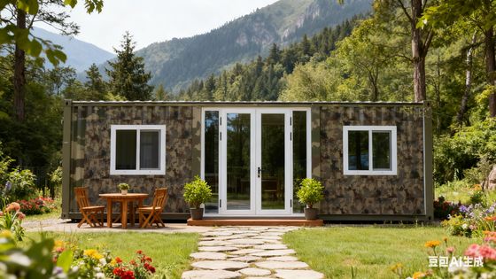 ۳۷ متر مربع سطح طبقه قاب قابل تاشو ۲۰ فوت با حمام جدا کننده خیس و خیس و قاب فولاد سبک گالوانیزه