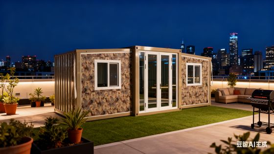 فولاد یک درب تاشو 20ft کانتینر برای اتاق خواب گالوانیزه فولاد سبک قاب تاشو L5900*W2200*H2480mm