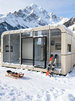 خانه کپسولی سیب مدرن و مینیمالیستی ضد باد بله تعداد افراد 2 نفر