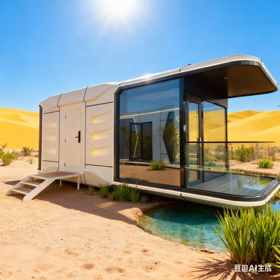 خانه کپسولی فضایی مدرن با تخته کاج اروپایی 9 میلی متری، وزن خالص 7 تن و قفل درب هوشمند