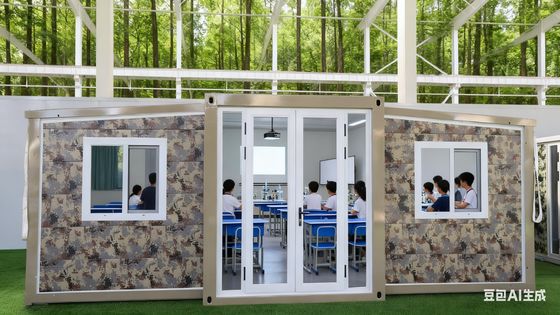 پانل های ساندویچی EPS 75 میلی متری کانتینر 20 فوتی تاشو با تراس و تخته دیواری قابل تنظیم