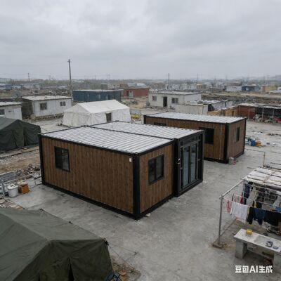 کانتینر تاشوی 20 فوتی با عایق 50 میلی‌متری EPS، تراس قابل تنظیم و طراحی سبک وزن 2.8 تنی