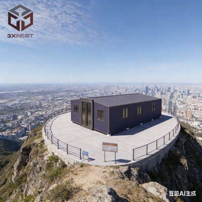 خانه کانتینری قابل گسترش 40 فوت با مساحت کف 72 متر مربع مبلمان قابل تنظیم و تمیز کردن خیس و خشک حمام راه حل های مسکن ماژولار