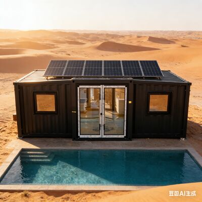 کانتینر تاشو 20 فوت با مقاومت در برابر باد دسته 5 فریم اصلی کاملا گالوانیزه و عایق صوتی حرارتی برای مسکن ماژولار