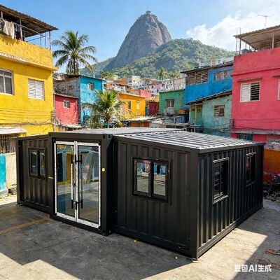 کانتینر 20 فوت قابل تاشو کاملاً گالوانیزه با عایق حرارتی و صوتی برای خانه های پیش ساخته مدرن